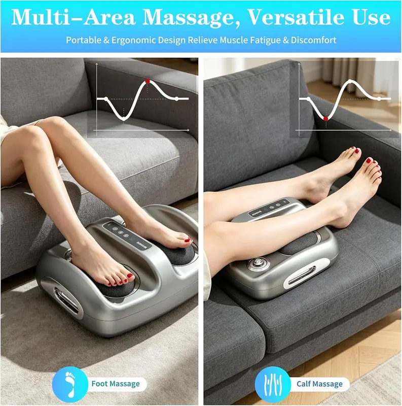 LIDEEYA Electric Foot Massager – Soothing hot compress heating feature