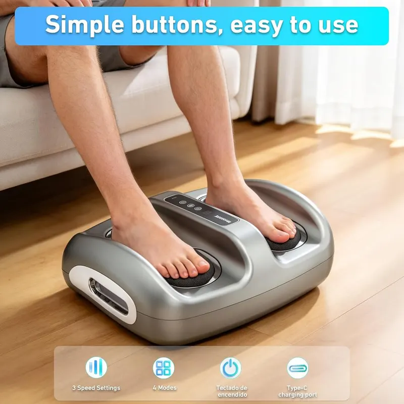 LIDEEYA Electric Foot Massager – Adjustable vibration settings for comfort