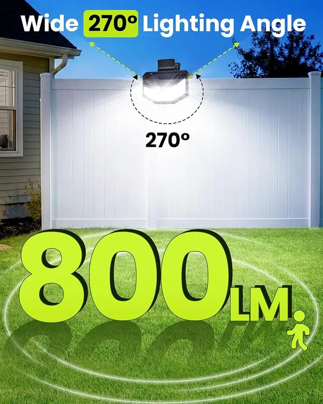 LIFENGSOLER Clip on Solar Lights Outdoor – 270 degree wide lighting angle