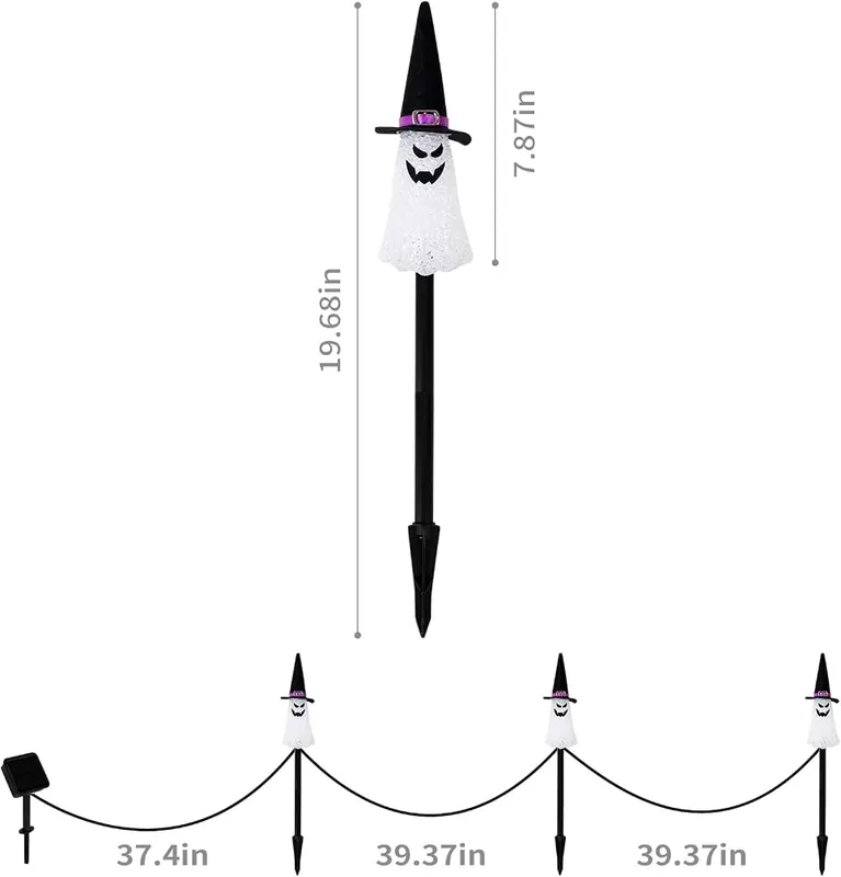 LIGHTSHINE Ghost Solar Halloween Garden Decorations Outdoor – product photo 5 of 5
