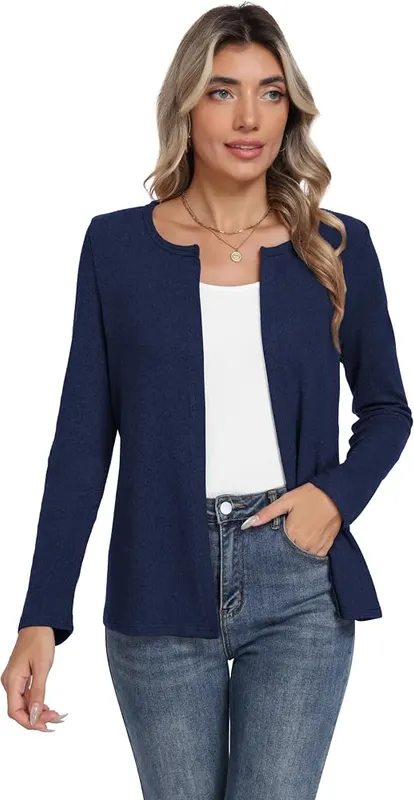 LILBETTER Womens Cardigan Open Front Long Sleeve – Soft stretch polyester and spandex fabric