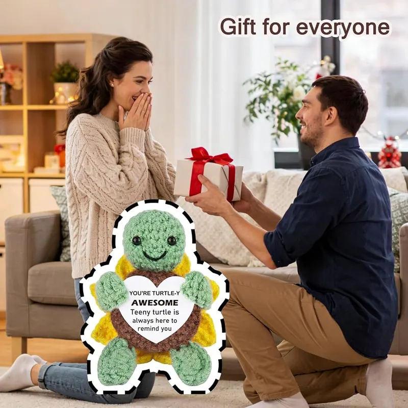 linzipe Christmas Turtle Gifts – Message card included