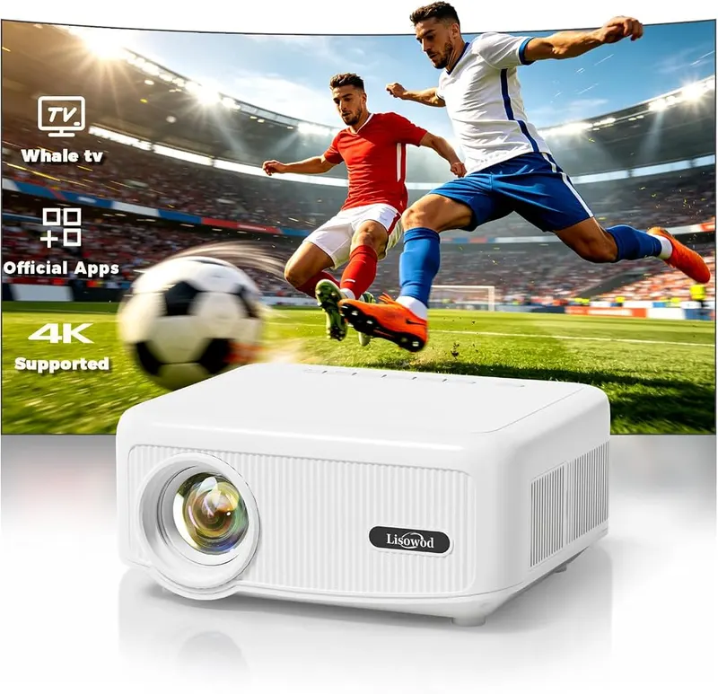 Lisowod Outdoor Projector 1k+ – Built-in apps, 1,000+ listed