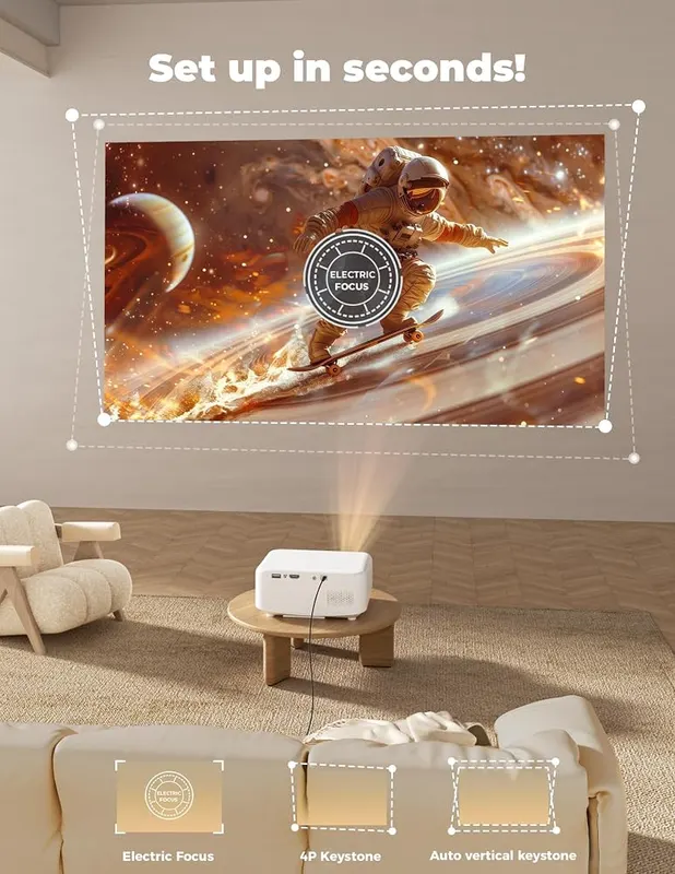 Lisowod Outdoor Projector 1k+ – Ultra-bright, with 4K in the title