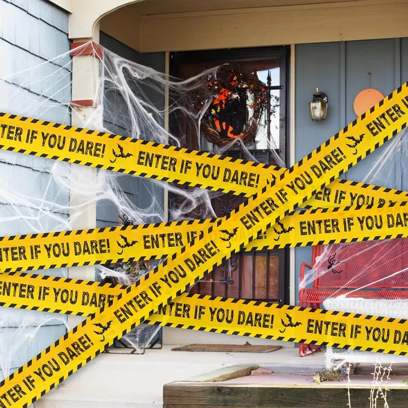Litmitfu Halloween Decor Caution Tape – Generous eighty two foot length