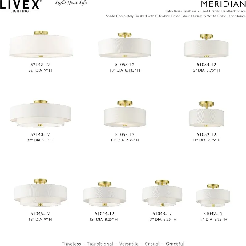 Livex Lighting 51055-12 4-Light Semi Flush Ceiling Light – product photo 7 of 9
