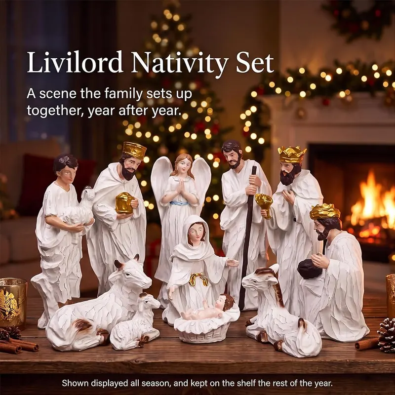 Livilord 11-Piece Hand-Painted Christmas Nativity Set – product photo 9 of 9