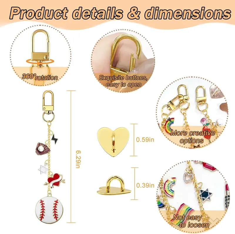 LMZLJZ Doughnut Charms Chain Compatible – Durable & Easy to Use – Crafted