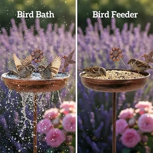 LNGMT Metal Bird Bath – Quick tool free assembly process
