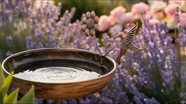 LNGMT Metal Bird Bath – product photo 8 of 8