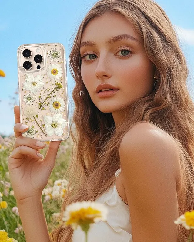 Loheckle for iPhone 15 Pro Case – Clear Material - This clear with glitter case