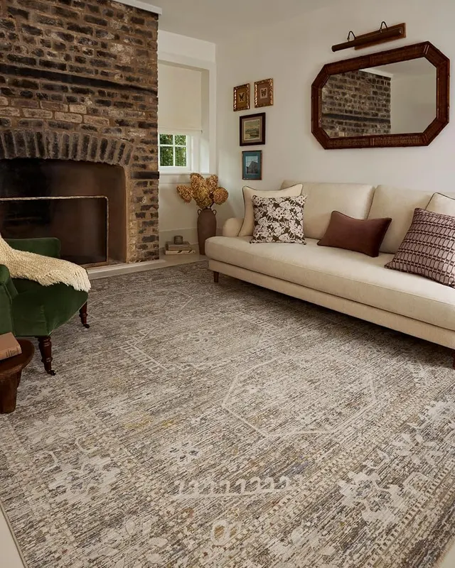 Loloi Chris Loves Julia Ida Taupe/Multi 6′-3″ in Taupe / Multi