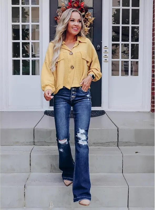 LookbookStore Bellbottoms Jeans Outfit – Wide range of sizes