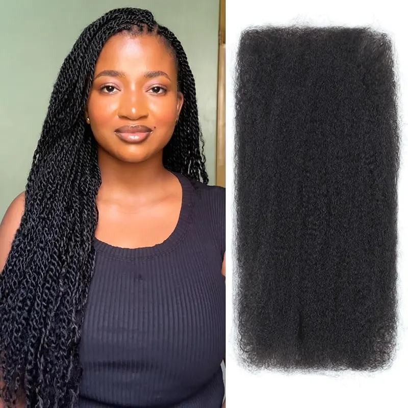 lounoke 18 Inch Afro Kinkys Bulk Human 4C in 1b