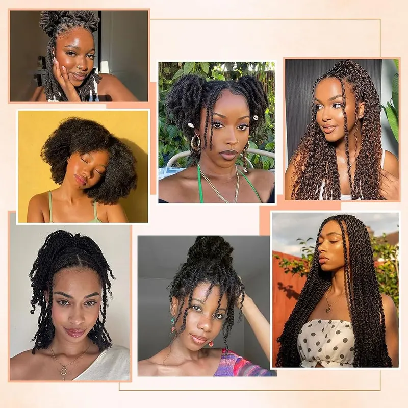 lounoke 18 Inch Afro Kinkys Bulk Human 4C – product photo 8 of 9