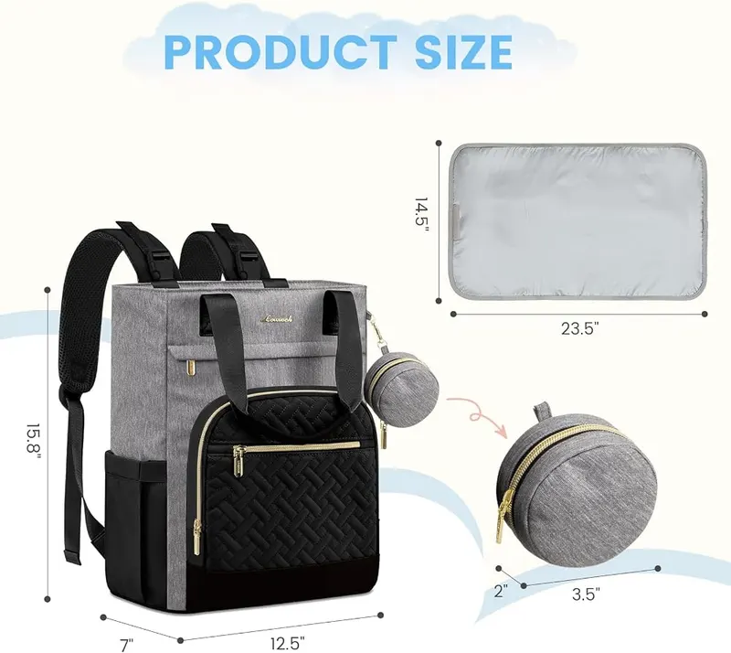 LOVEVOOK Diaper Bag Backpack – Stroller strap buckle