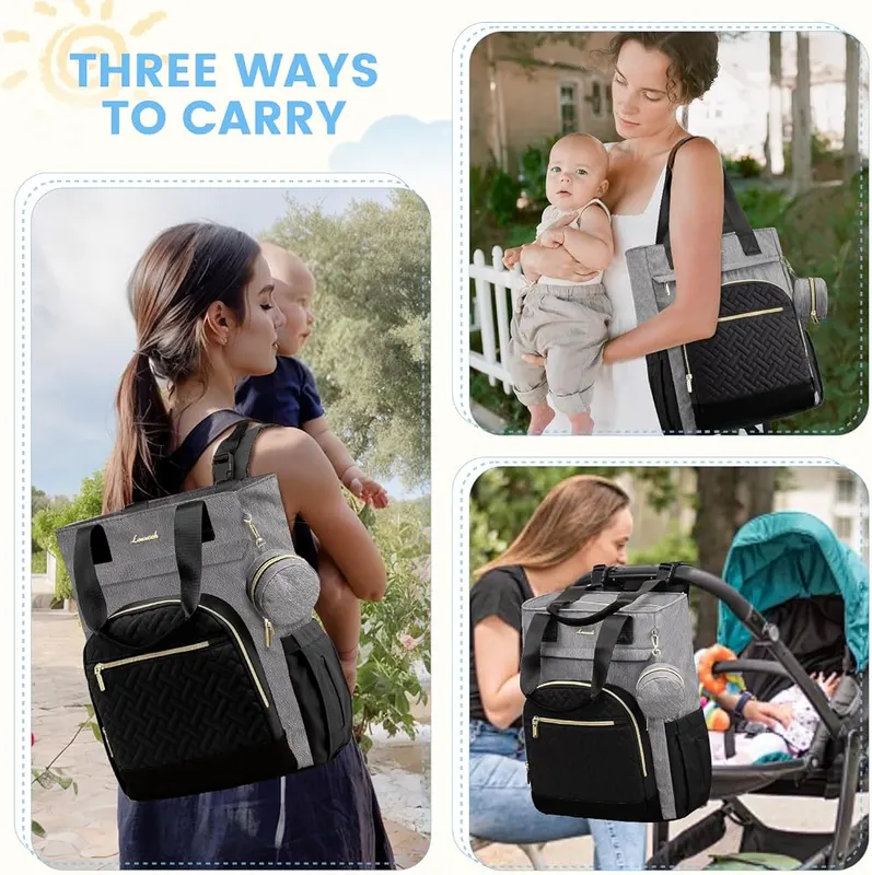 LOVEVOOK Diaper Bag Backpack – Waterproof outer fabric
