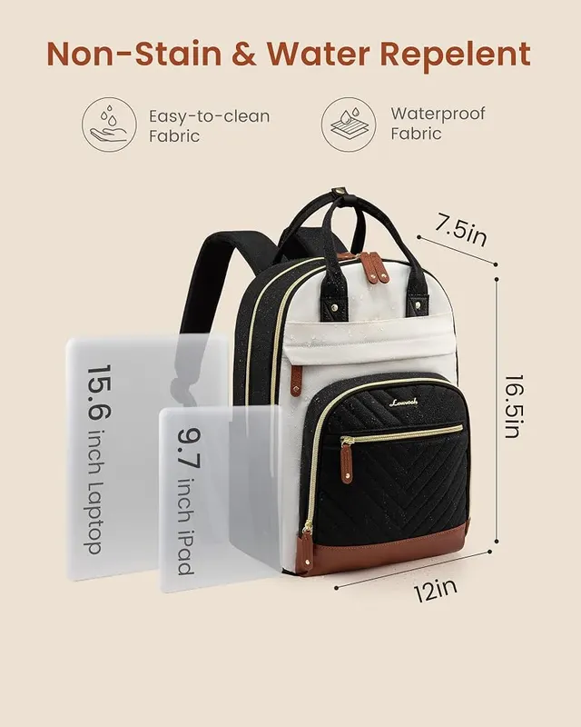 LOVEVOOK Laptop Backpack Women – Luggage strap and hidden pocket