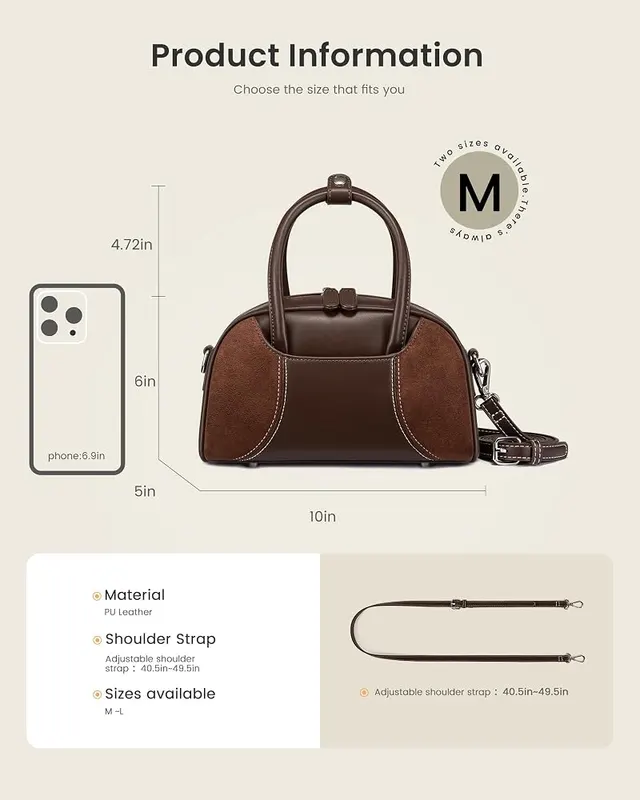 LOVEVOOK Shoulder Bag – Triple compartment layout