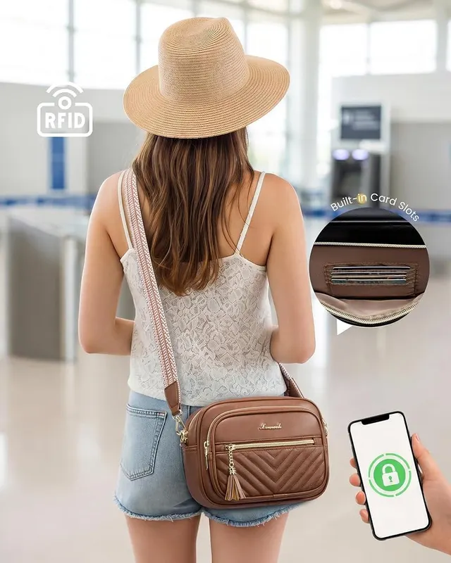 LOVEVOOK Small Crossbody Bag – Built in RFID blocking card slots