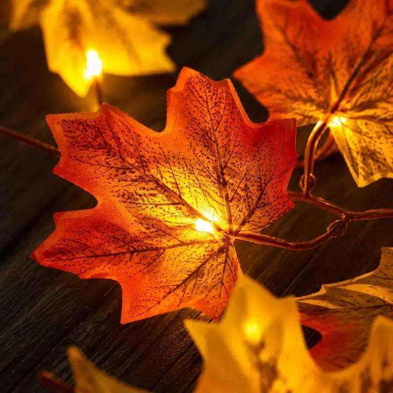 Lovskoo 3 Pack Fall Garland Maple Leaf – Durable plastic construction for seasonal use