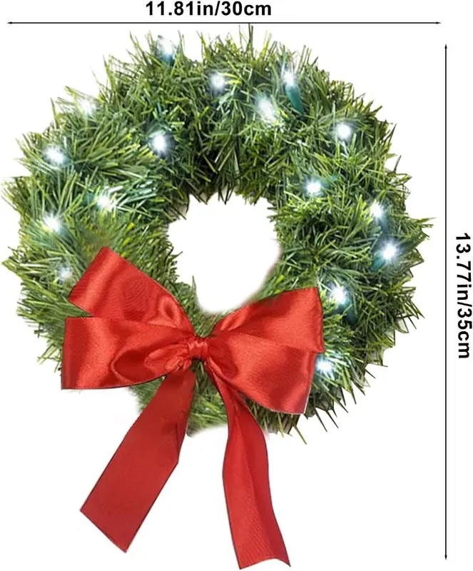 Lovskoo Small Christmas Wreath Set – Fits most cars and trucks