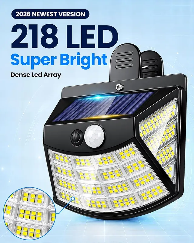 LUHLEE Clip On Solar Lights Outdoor – Two-pack in black