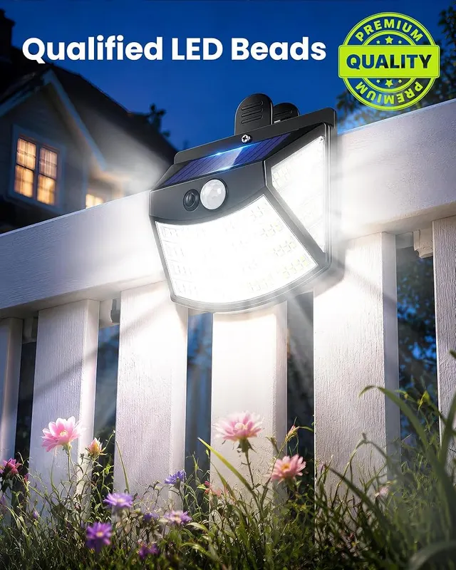 LUHLEE Clip On Solar Lights Outdoor – Made for outdoor fence mounting