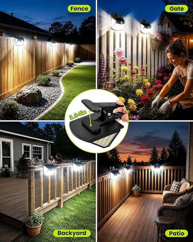 LUHLEE Clip On Solar Lights Outdoor – Lights up on motion detection