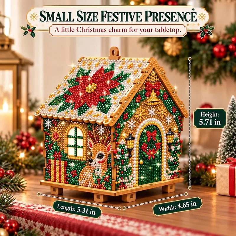 Lukyrosy 3D Xmas Diamond Art Kits – Shelf and mantel decor
