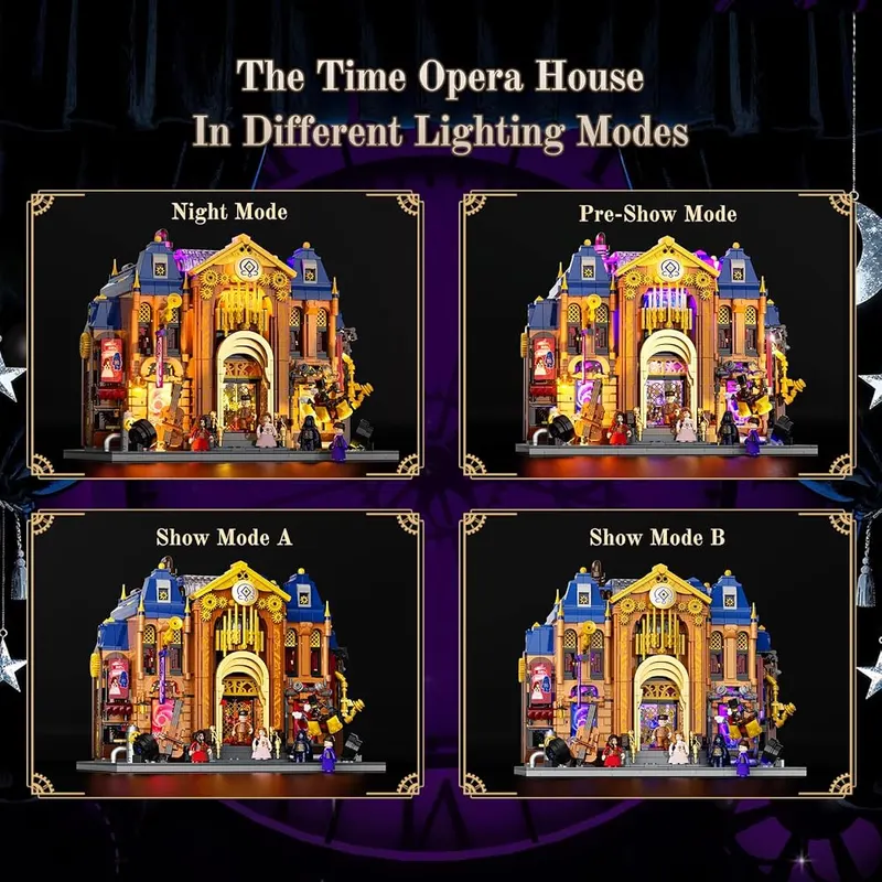 LUMIBRICKS Steampunk Time-Opera-House Lighting Building-Set – Vintage steampunk and Victorian architecture blend