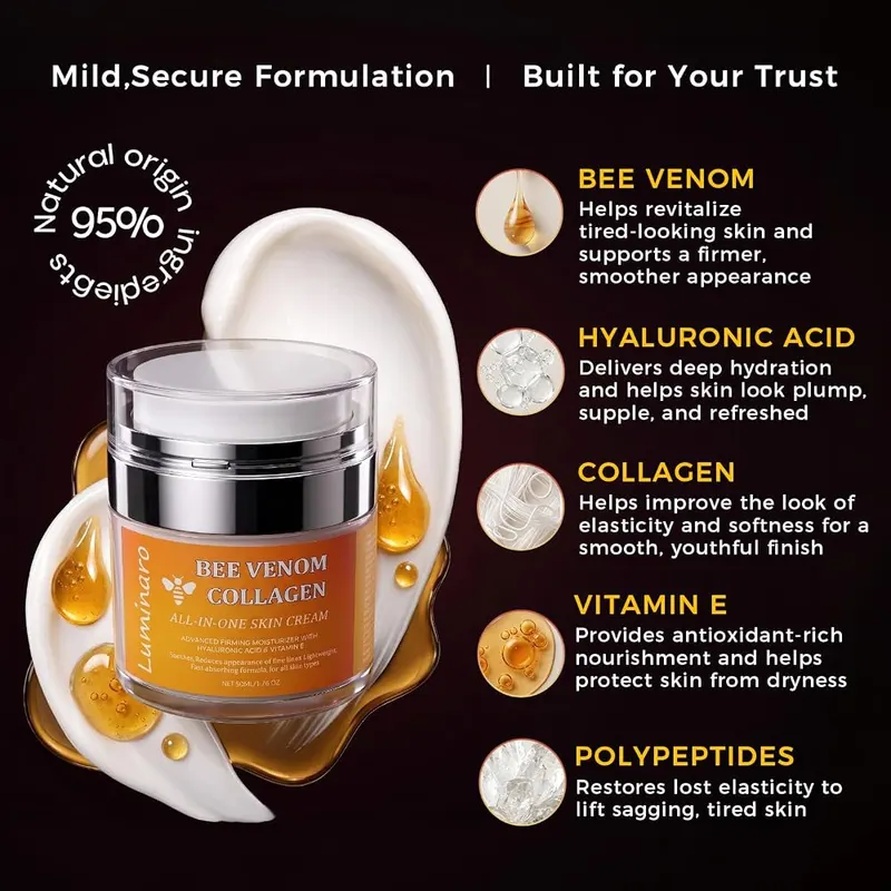luminaro Bee Venom Wrinkle Filler Cream – Daily skincare routine addition