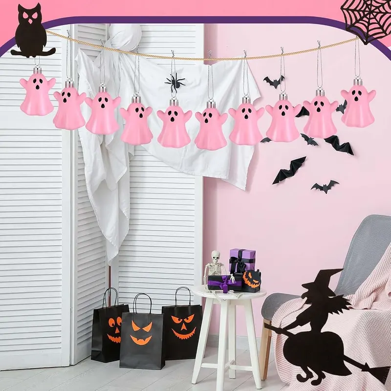Lunmon 24 Pcs Halloween Cute Ghost Hanging – product photo 4 of 7