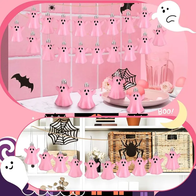 Lunmon 24 Pcs Halloween Cute Ghost Hanging – product photo 5 of 7