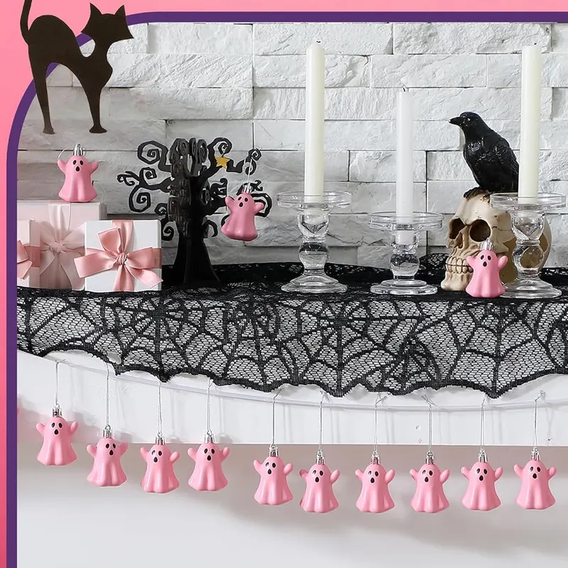 Lunmon 24 Pcs Halloween Cute Ghost Hanging – product photo 6 of 7