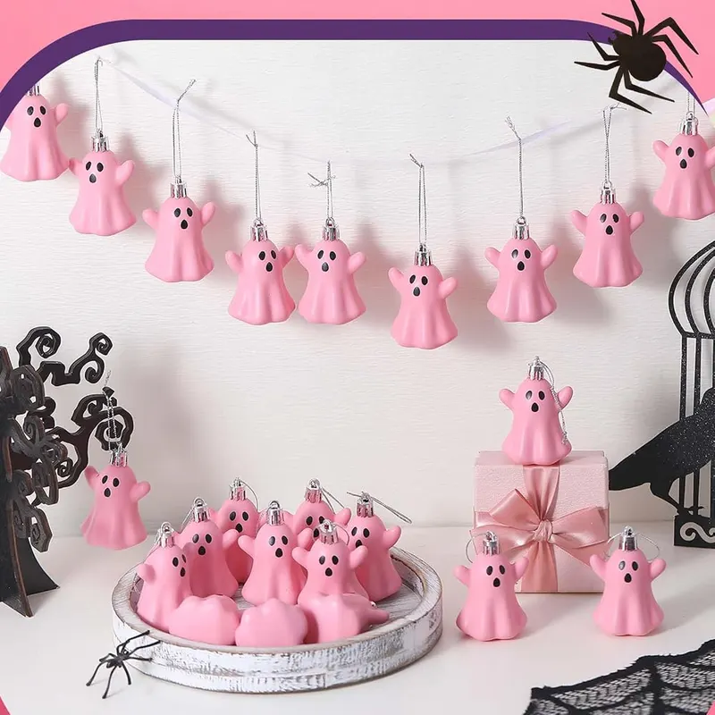 Lunmon 24 Pcs Halloween Cute Ghost Hanging – product photo 7 of 7