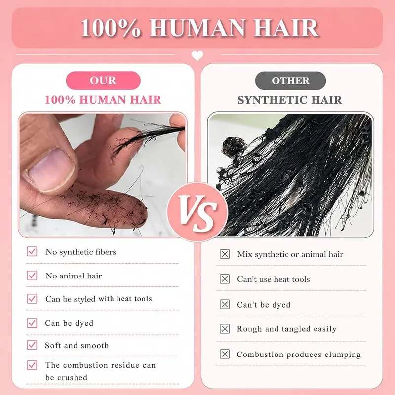 LUQLUQ Human Crochet Hair – Pre wound invisible fine loops