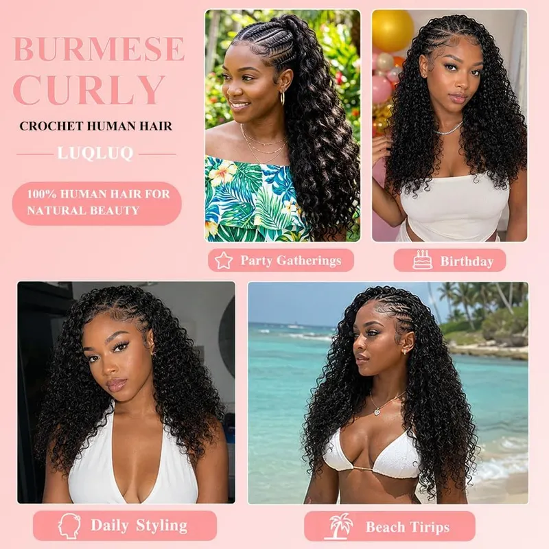 LUQLUQ Human Crochet Hair – Soft and lightweight daily wear
