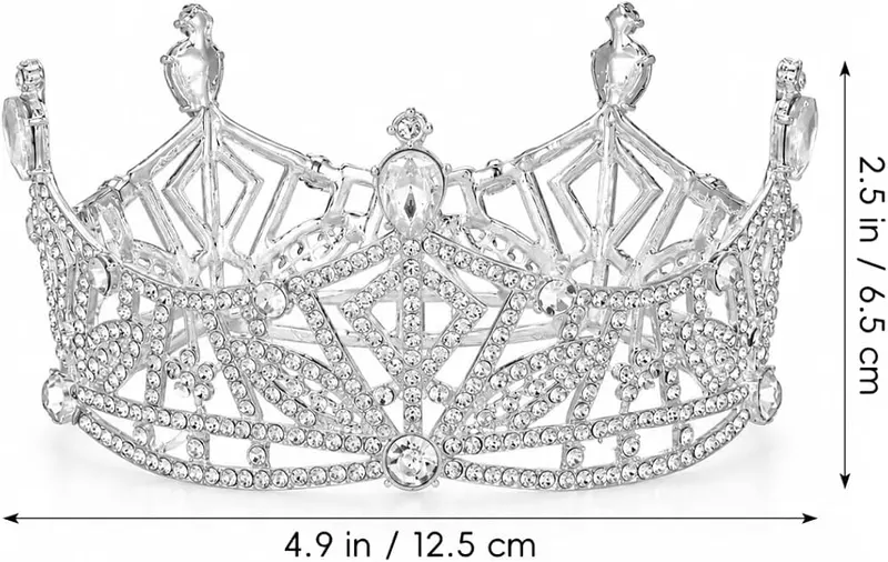 Lurrose Retro Round Large Rhinestone Decor Wedding – No matter when, where and what angle, let