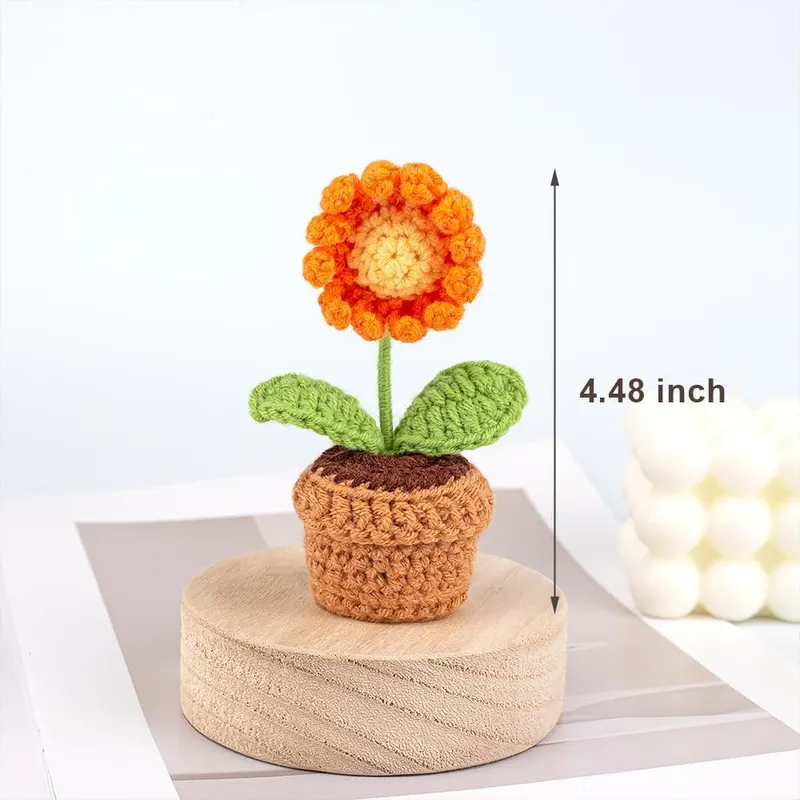Lutoku Cute Knitted Flower Plant – product photo 2 of 7