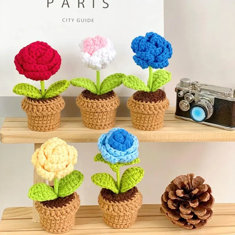 Lutoku Cute Knitted Flower Plant – product photo 5 of 7
