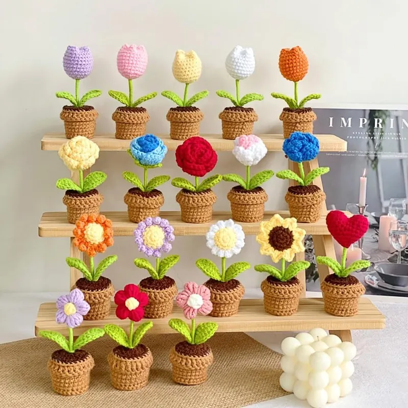 Lutoku Cute Knitted Flower Plant – product photo 7 of 7