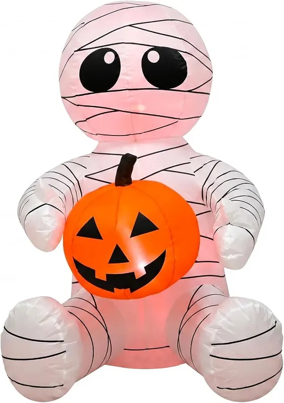 luxfcup 4FT Halloween Inflatable Cut Mummy Holding – product photo 8 of 8