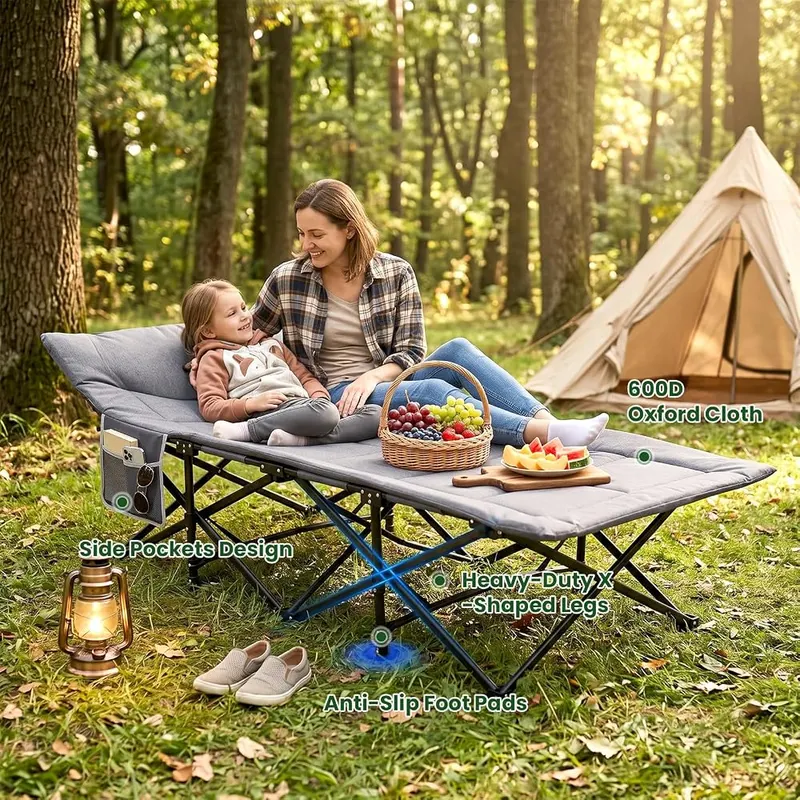Lyudneiy Heavy Duty Foldable Camping Cot – Comfortable and Breathable
