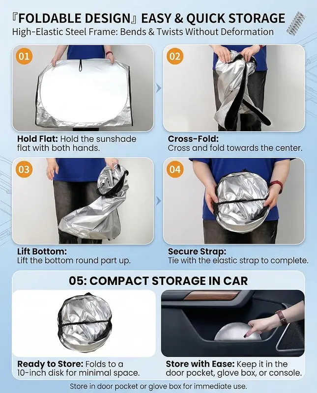 LZYYQX Windshield Sun Shade – product photo 8 of 8