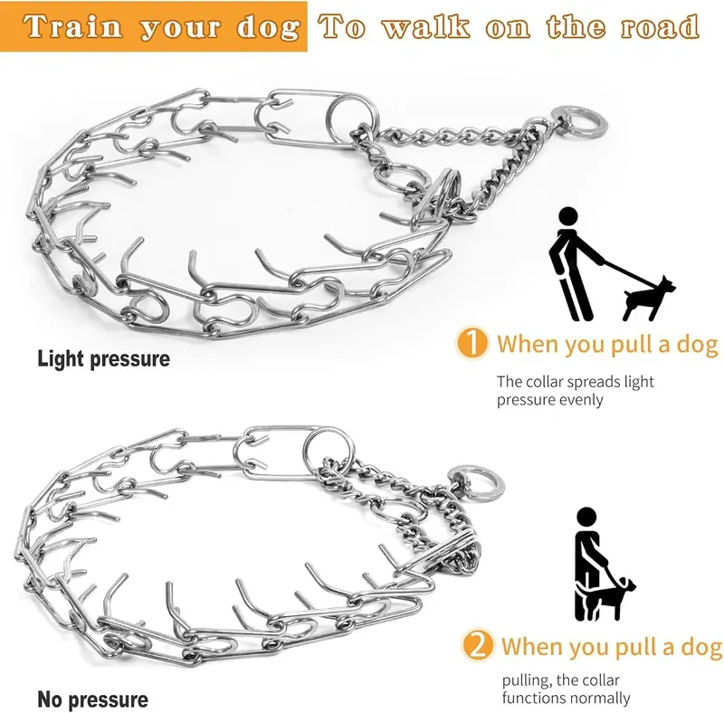 M.C.works Dog Training Prongs Collar Silver – We always insist on providing customers with