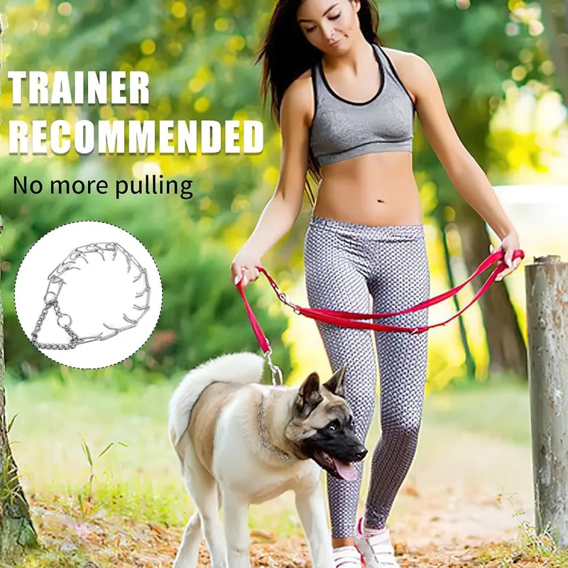 M.C.works Dog Training Prongs Collar Silver Prong XL(23-26″Neck, 4.0mm) – product photo 6 of 7