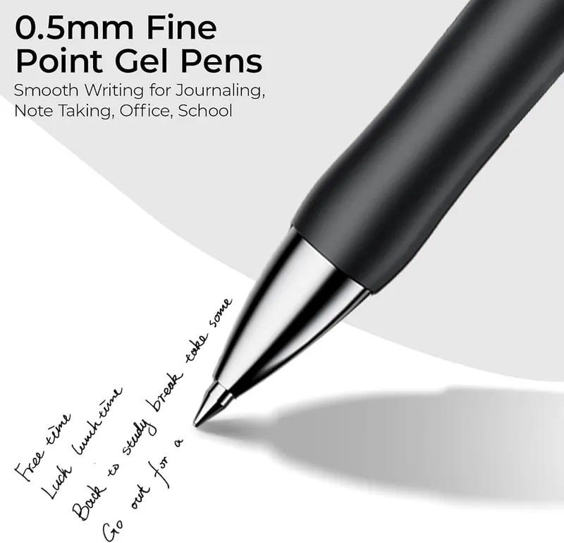 M&G 30 Pcs Retractable Gel Pens – Soft grip click design