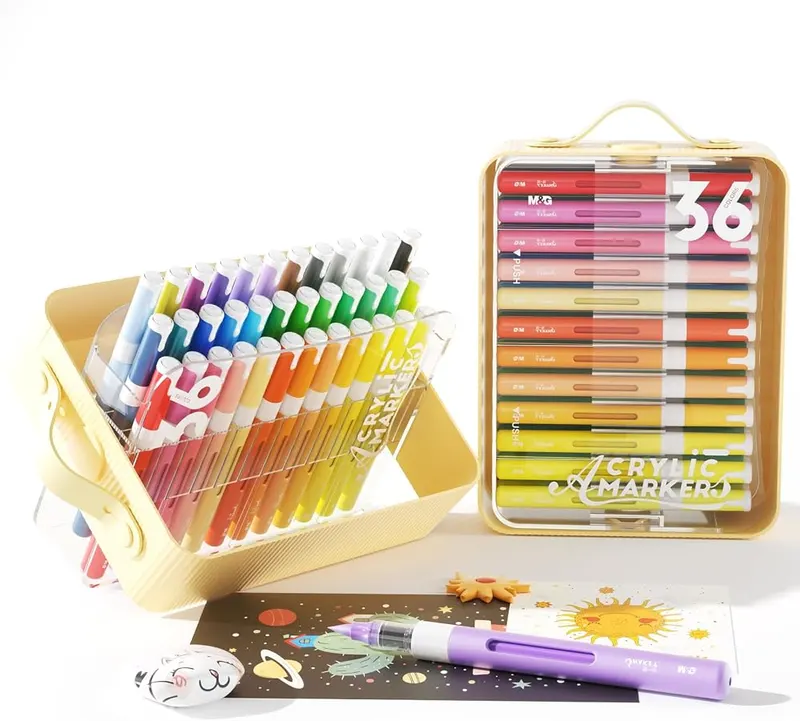 M&G 36 Colors Acrylic Paint Markers in 36 Color