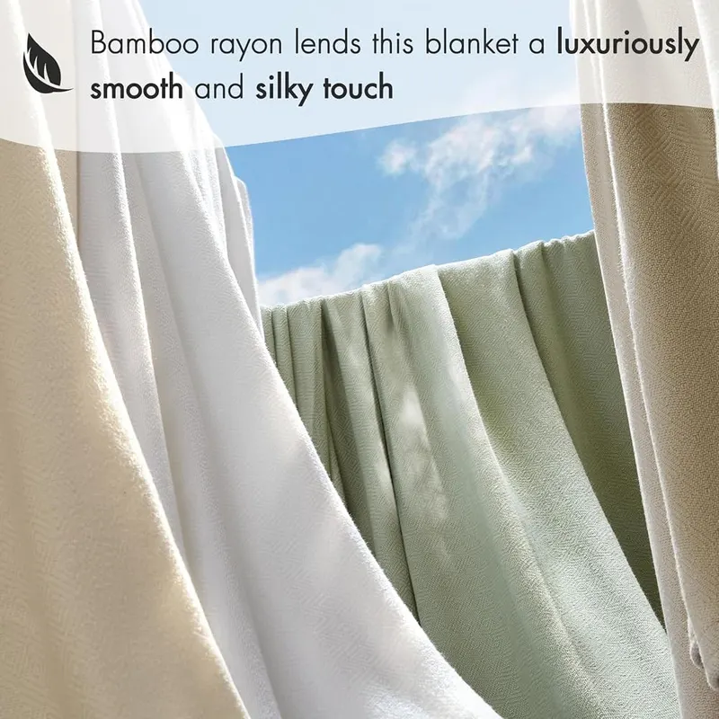 Madison Park Twin Size Summer Blanket – Durable, Snag-Resistant Woven Design — Featuring a unique